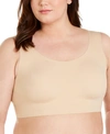 Calvin Klein Women's Plus Size Invisibles Comfort Seamless Bralette Qf5830 In Bare (nude 5)