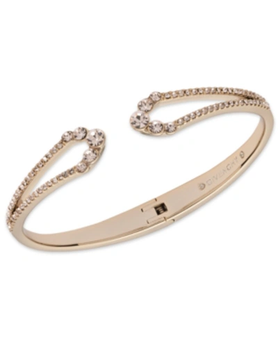 Givenchy Crystal Cuff Bracelet In Gold