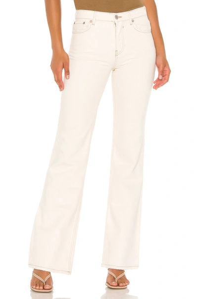 Free People Laurel Canyon High Waist Flare Jeans In Cream