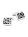 TATEOSSIAN BLACK AGATE SQUARE CUFFLINKS,0400010120592