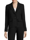 KARL LAGERFELD TEXTURED NOTCH LAPEL BLAZER,0400011478723