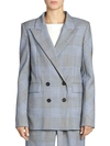 ROLAND MOURET PLAID DOUBLE-BREASTED BLAZER,0400012207927