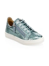 GIUSEPPE ZANOTTI LITTLE GIRL'S & GIRL'S METALLIC EMBOSSED LEATHER LOW-TOP SNEAKERS,0400011906032