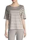 Lafayette 148 Striped Linen Tee