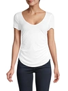 Free People Sonnet Ruched T-shirt In White