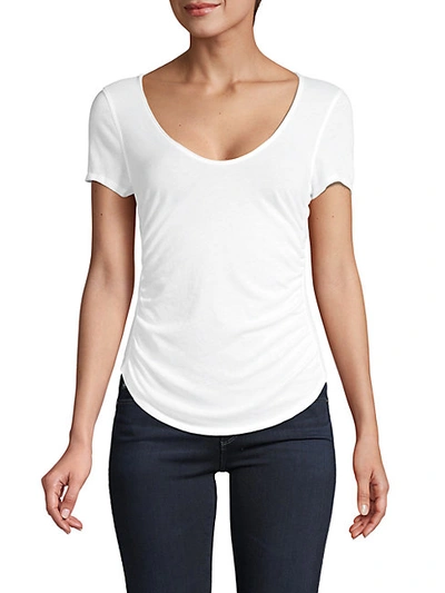 Free People Sonnet Ruched T-shirt In White