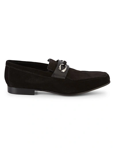 Corthay Cannes Suede Bit Loafers