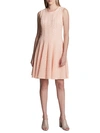 CALVIN KLEIN PERFORATED FIT-AND-FLARE DRESS,0400097586917