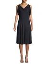 VALENTINO COWLNECK STRETCH-SILK KNEE-LENGTH DRESS,0400011377533