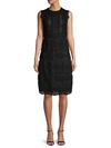 VALENTINO SLEEVELESS BRODERIE ANGLAISE DRESS,0400012393301