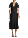 Valentino Lace Sleeve Dress