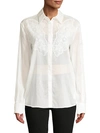 dressing gownRTO CAVALLI EMBROIDERED COTTON SHIRT,0400011802787
