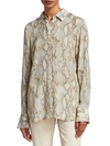 LAFAYETTE 148 SCOTTIE PYTHON BLOUSE,0400012195223