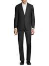 CANALI SLIM-FIT TEXTURED WOOL SUIT,0400011087213