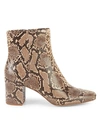 SPLENDID HEATHER III SNAKESKIN-EMBOSSED LEATHER BOOTIES,0400011893101