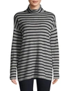 VINCE STRIPED TURTLENECK TUNIC,0400011516998