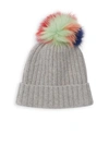 Portolano Girl's Dyed Fox Fur Cashmere Hat
