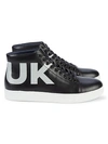 FRENCH CONNECTION TRIOMPHE HIGH-TOP LEATHER SNEAKERS,0400011473704