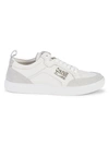 CAVALLI CLASS LEATHER & SUEDE SNEAKERS,0400012423968