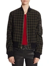 A.l.c Andrew Gingham Wool Bomber Jacket