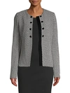 ST JOHN MOD HERRINGBONE KNIT JACKET,0400011912144