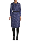 OSCAR DE LA RENTA FLORAL EMBROIDERED SILK, COTTON & WOOL-BLEND COAT,0400012105840