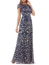 Js Collections Floral Embroidered Gown