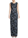 AIDAN MATTOX FLORAL-EMBROIDERED JACQUARD SEQUIN GOWN,0400011288454