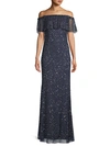 ADRIANNA PAPELL EMBELLISHED COLUMN GOWN,0400011941917