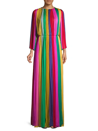 Dolce & Gabbana Multicolor Evening Gown In Color Rainbow
