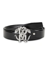 ROBERTO CAVALLI RC BUCKLE LEATHER BELT,0400012149407