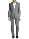CANALI STANDARD-FIT CHECK WOOL SUIT,0400012326856