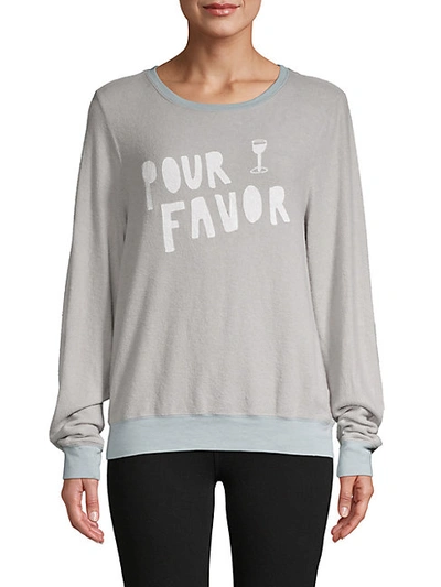 Wildfox Pour Favor Graphic Sweatshirt