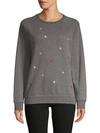 SOUTH PARADE STAR EMBROIDERED COTTON-BLEND SWEATSHIRT,0400012282453