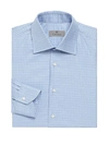 Canali Crosshatch Textured Solid Regular Fit Dress Shirt