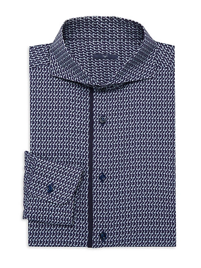 Larusmiani French-collar Jacquard Shirt