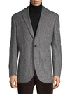 JACK VICTOR TEXTURED STANDARD-FIT WOOL-BLEND SPORTCOAT,0400012067213