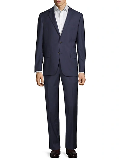 Hickey Freeman Classic Fit Stripe Wool Suit