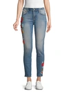 DRIFTWOOD EMBROIDERED FLORAL SKINNY JEANS,0400010575860