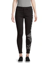 DRIFTWOOD EMBROIDERED FLORAL SKINNY JEANS,0400012134029