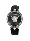 VERSACE STAINLESS STEEL & LEATHER-STRAP WATCH,0400011554632