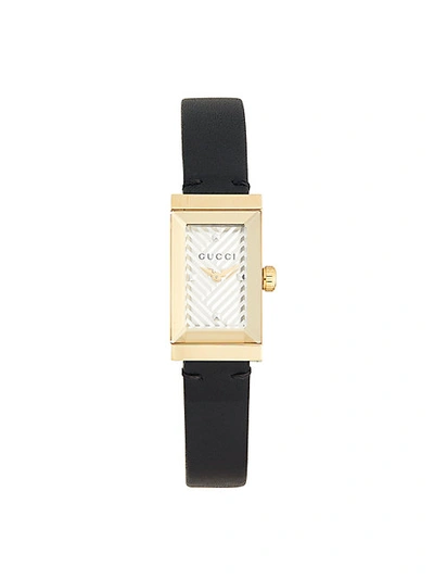 Gucci G-frame Stainless Steel & Leather-strap Watch