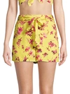 CAMI NYC THE CLUDA FLORAL SILK GEORGETTE SHORTS,0400011771539
