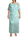 CALVIN KLEIN PLUS FLORAL-PRINT MAXI DRESS,0400010956601