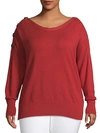 LAUNDRY BY SHELLI SEGAL PLUS RIBBED SWEATER,0400011309613