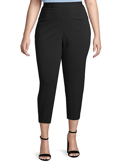 Calvin Klein Plus Slim Cropped Pants In Black