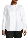 Lafayette 148 Pandita Chain Trim Blouse