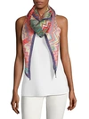 MISSONI ZIGZAG TRIANGLE SILK SCARF,0400097450219