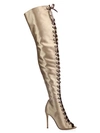 Gianvito Rossi Marie Satin Lace-up Peep-toe Over-the-knee Boots