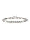 SAKS FIFTH AVENUE 14K WHITE GOLD & DIAMOND SQUARE ILLUSION-SET TENNIS BRACELET,0400012658819